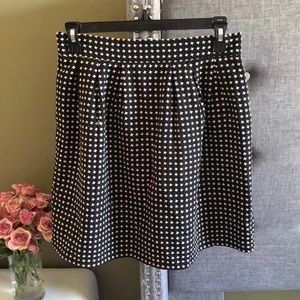Black and white mini skirt